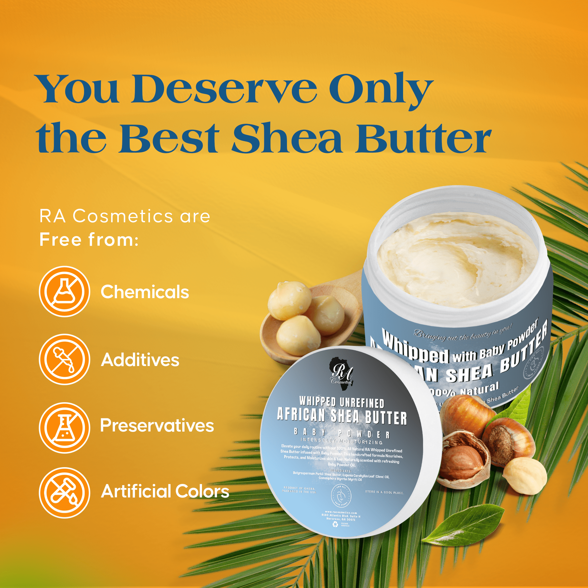 Whipped African Shea Butter w/ Baby Powder