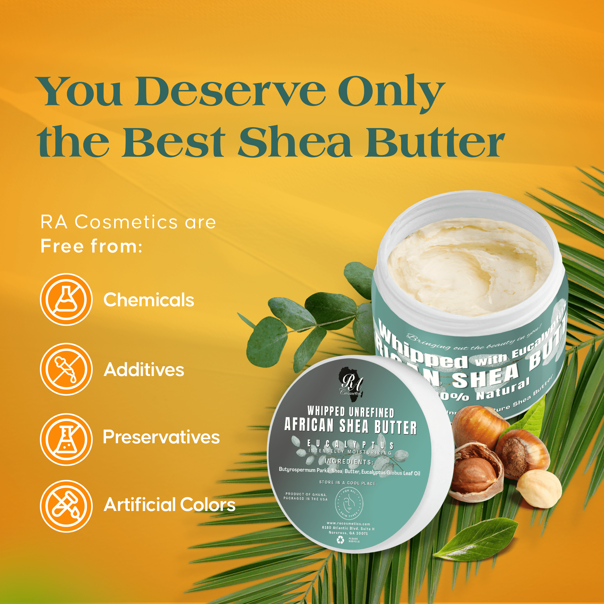 Whipped African Shea Butter w/ Eucalyptus