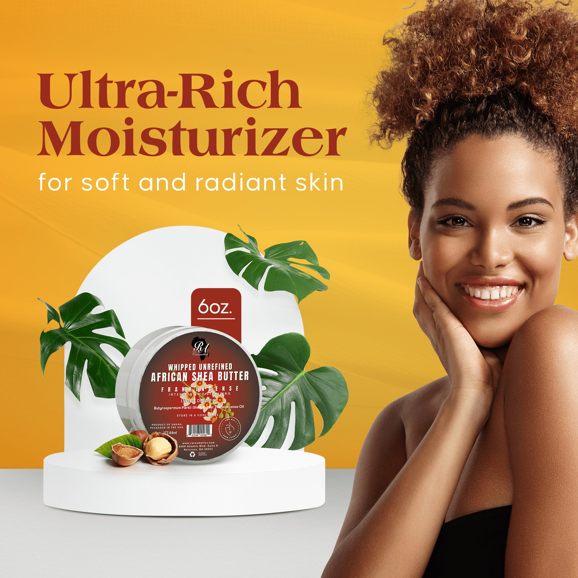 Whipped African Shea Butter w/ Frankincense