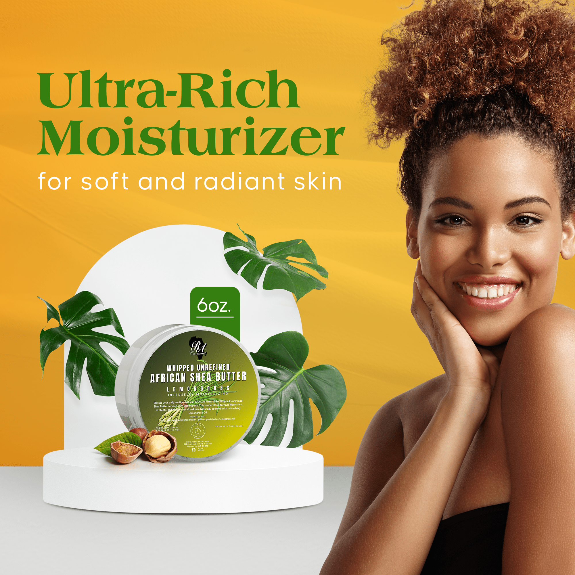 Whipped African Shea Butter w/ Lemongrass