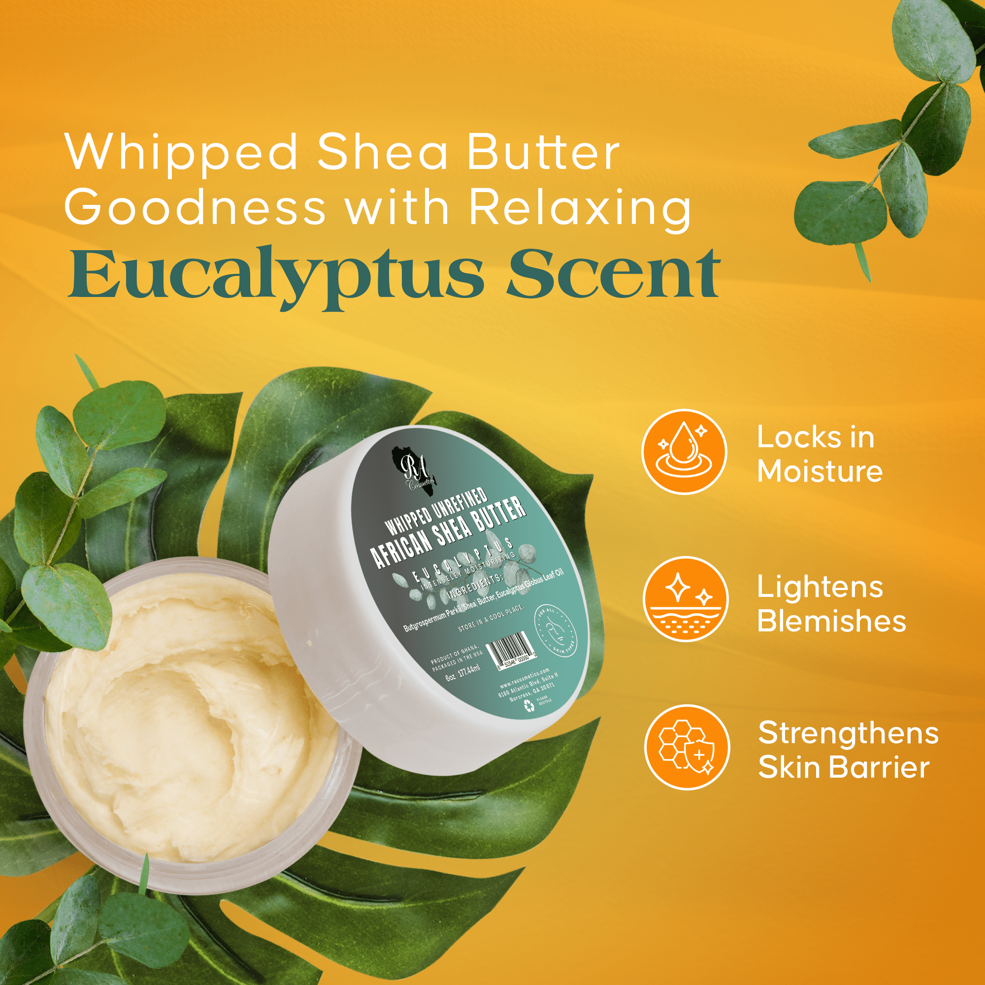 Whipped African Shea Butter w/ Eucalyptus