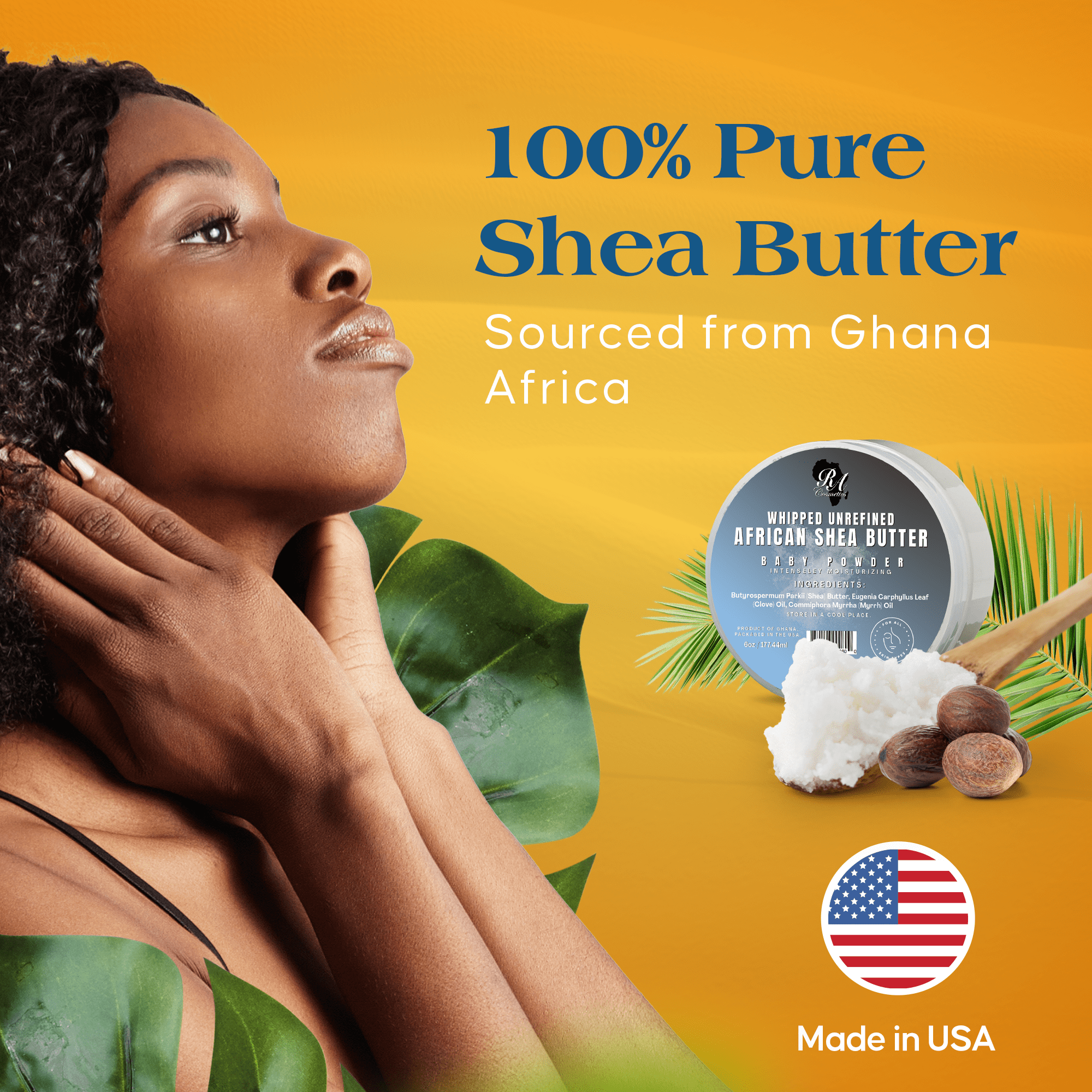 Whipped African Shea Butter w/ Baby Powder