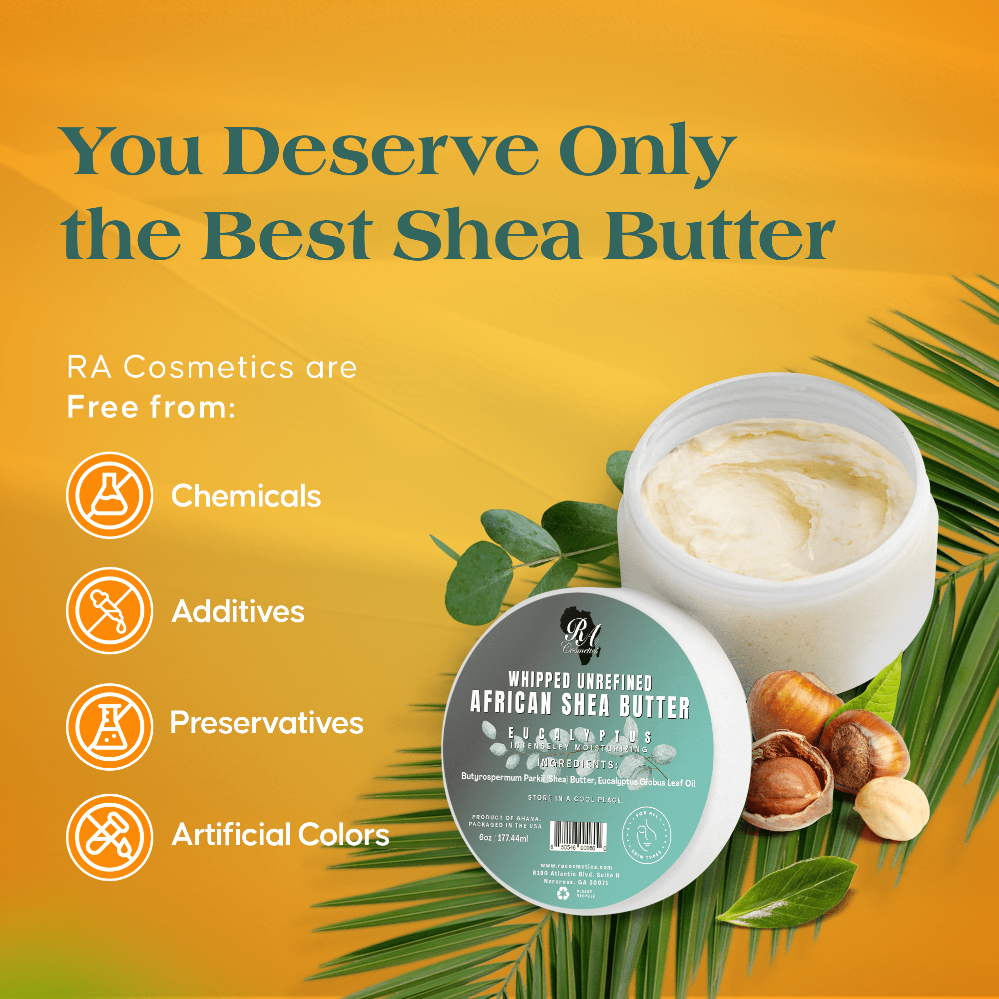 Whipped African Shea Butter w/ Eucalyptus