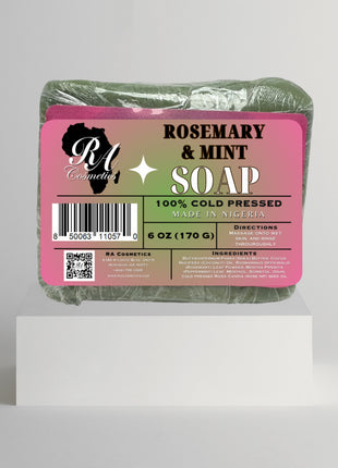 100% Natural Rosemary & Mint Soap Bar - Cold Pressed