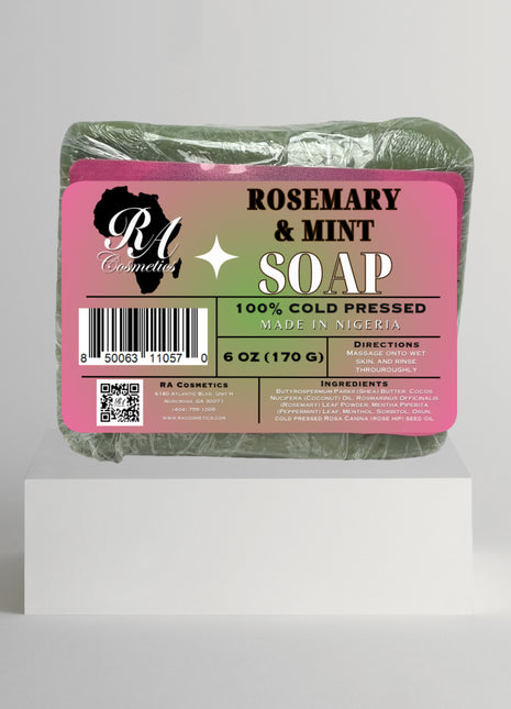 100% Natural Rosemary & Mint Soap Bar - Cold Pressed