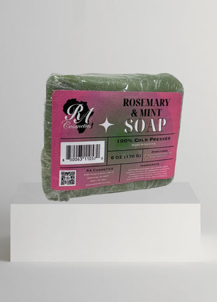 100% Natural Rosemary & Mint Soap Bar - Cold Pressed