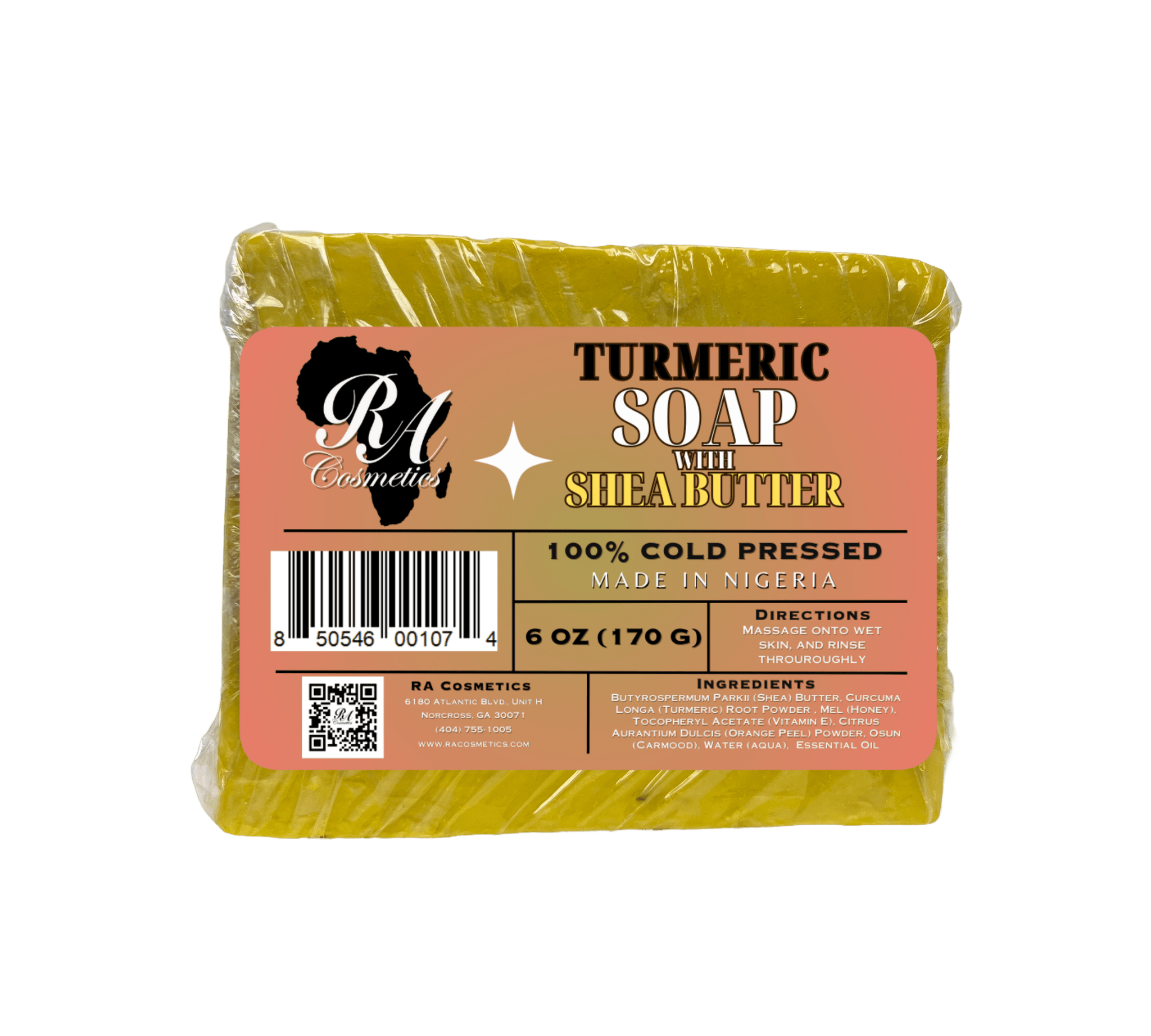 100% Turmeric & Shea Butter Healing Soap Bar