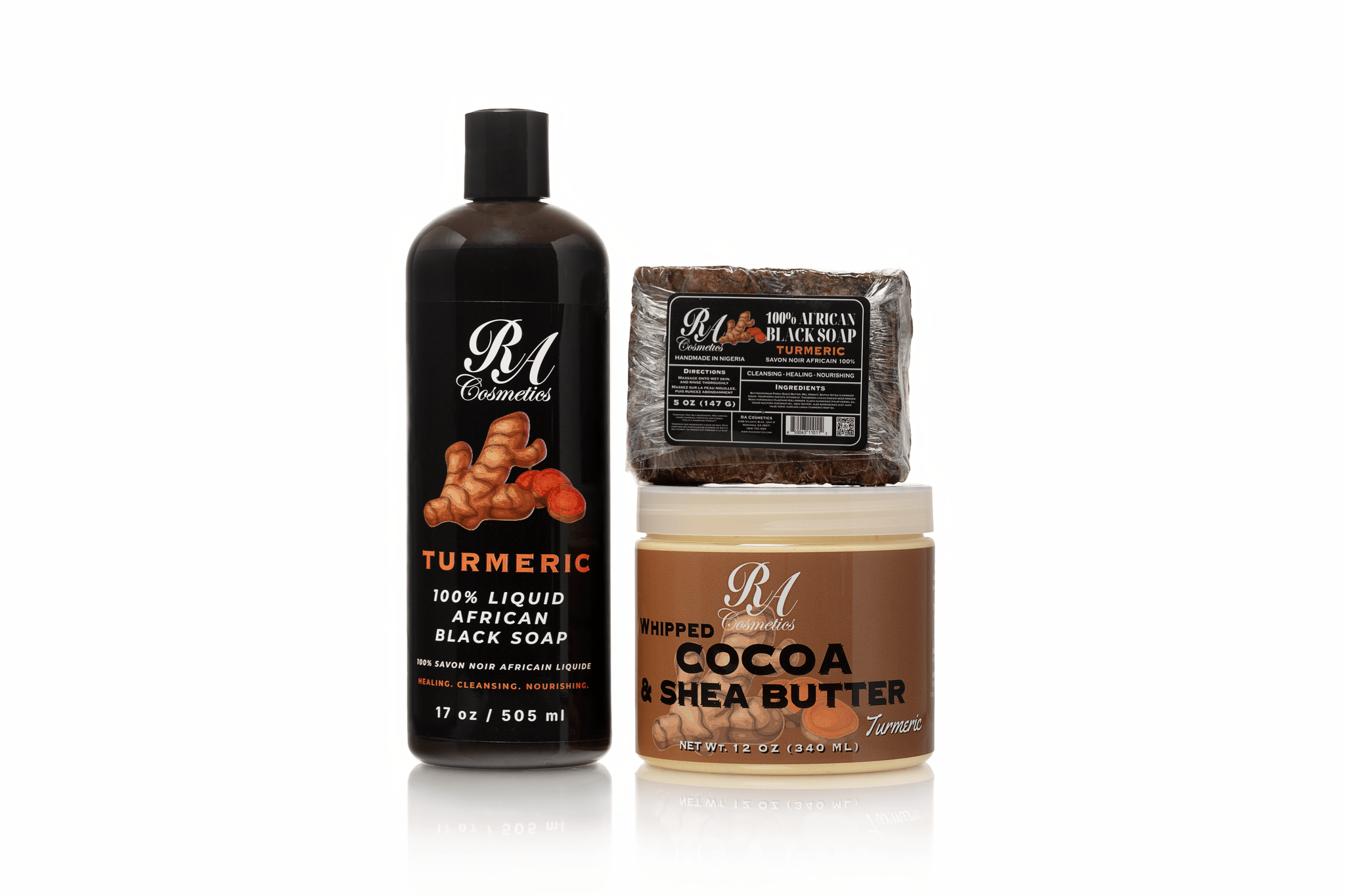 RA Cosmetics products with Turmeric Oil