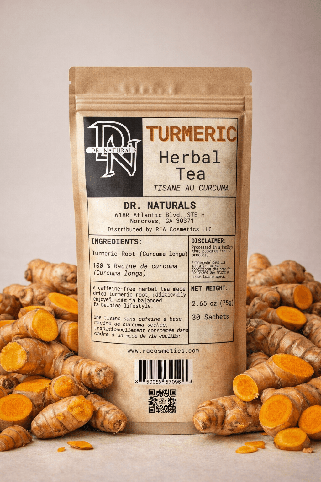 Dr. Natural's Turmeric Herbal Tea - 30 Sachets