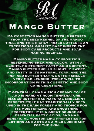 Raw Mango Butter - Solid (Unscented)
