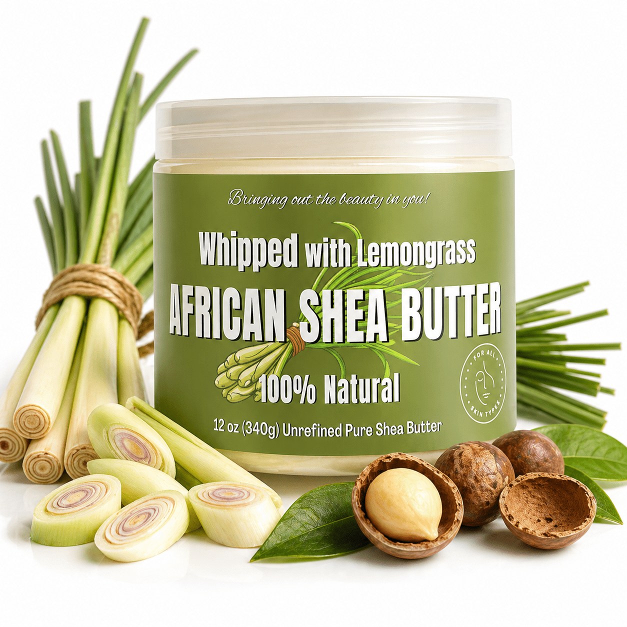 Whipped African Shea Butter w/ Lemongrass