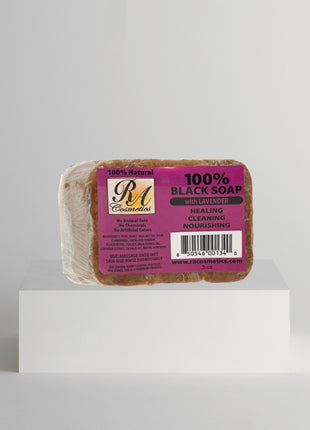 100% African Black Soap Bar w/ Lavender