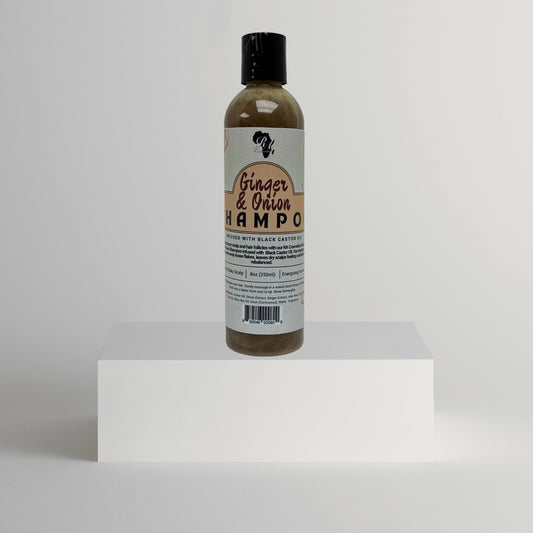 Ginger & Onion Shampoo - Infused With Black Castor Oil & Aloe Vera