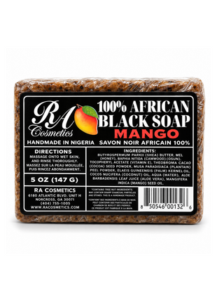 100% African Black Soap Bar w/ Mango