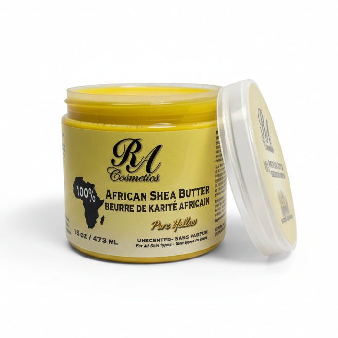100% Natural African Shea Butter (Yellow) - Smooth & Unrefined (Leak Proof 16oz)