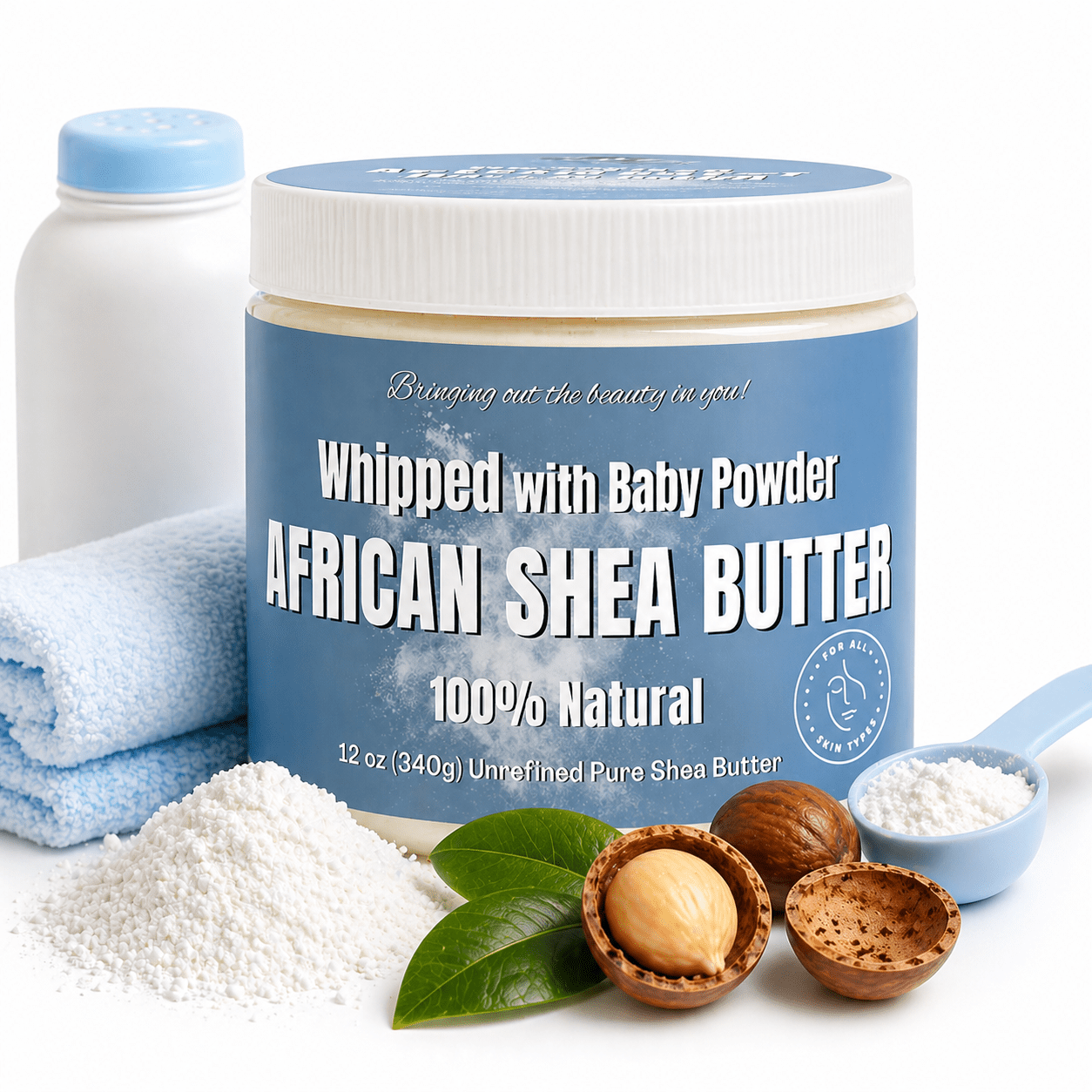 Whipped African Shea Butter w/ Baby Powder