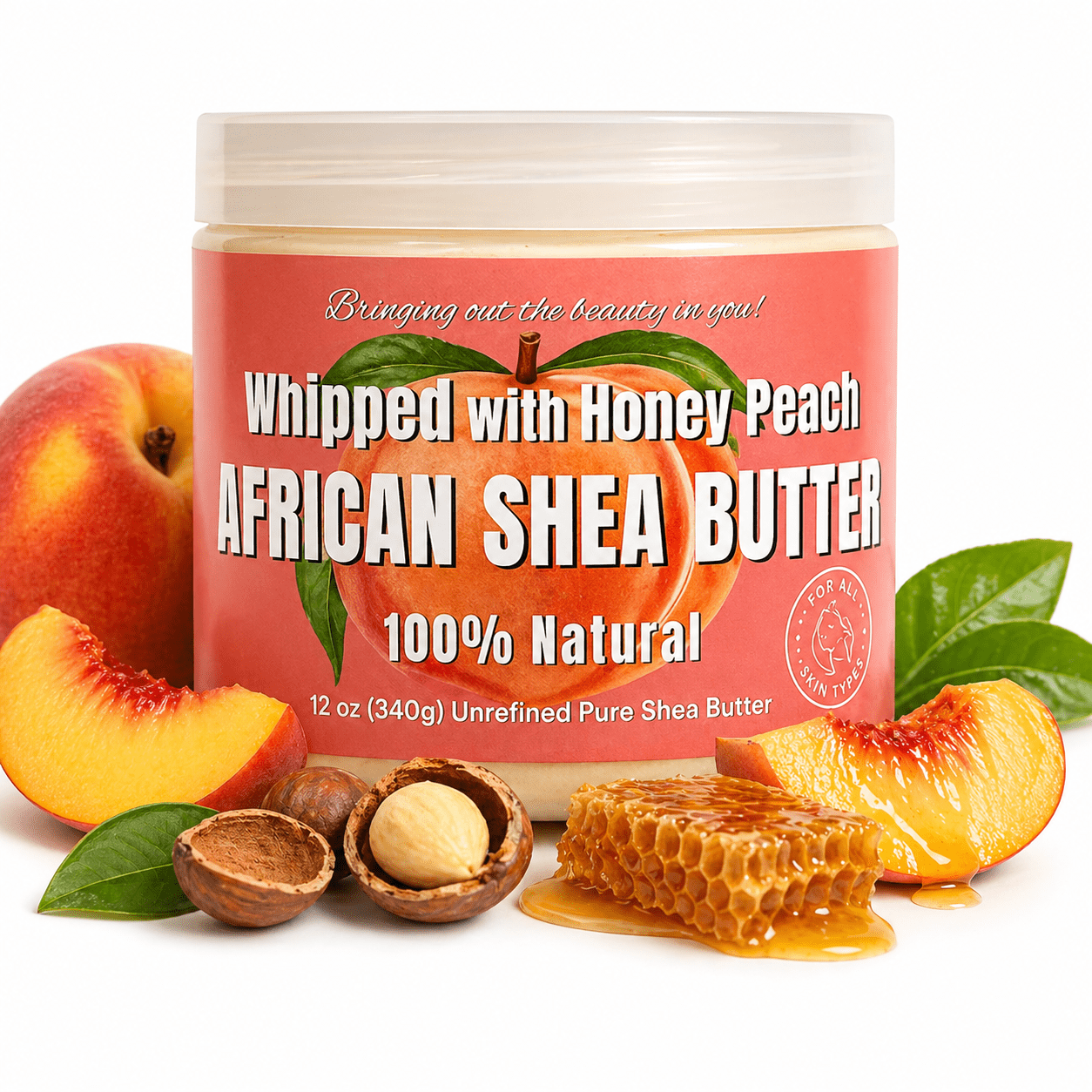 Whipped African Shea Butter w/ Honey Peach