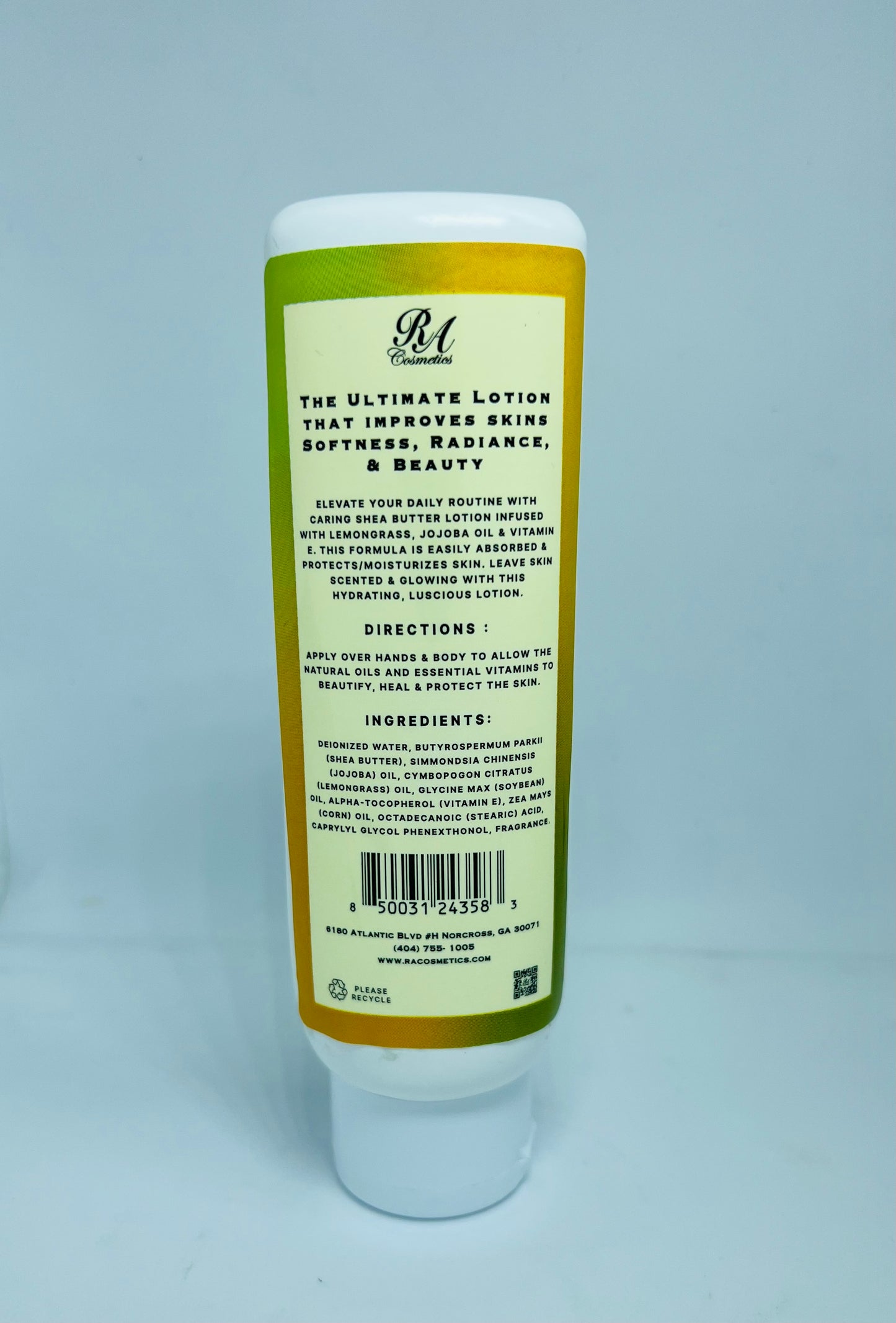 Shea Butter Hydrating Lotion w/ Jojoba Oil & Vitamin E - Lemongrass